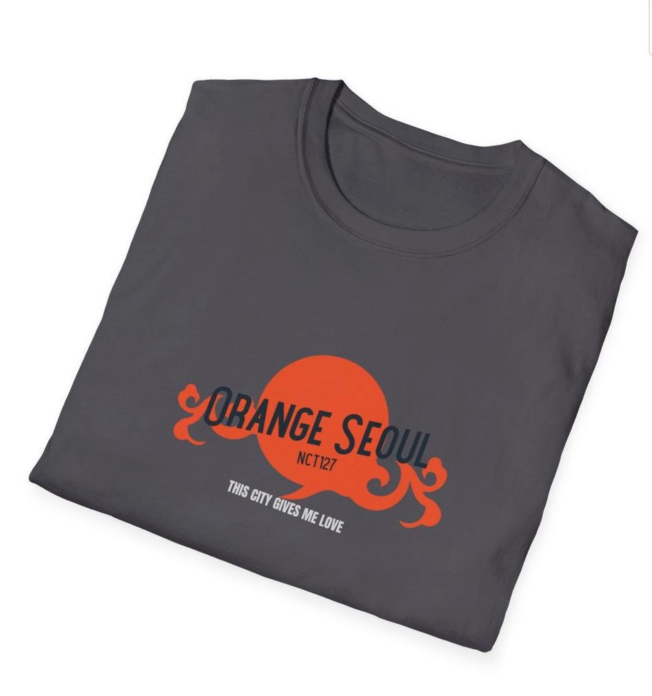 NCT 127 Kpop Shirt, Orange Seoul Tee, Fan Merch, Concert Outfit, Unisex Cotton T-Shirt