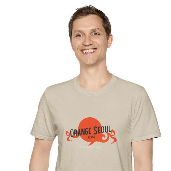 NCT 127 Kpop Shirt, Orange Seoul Tee, Fan Merch, Concert Outfit, Unisex Cotton T-Shirt