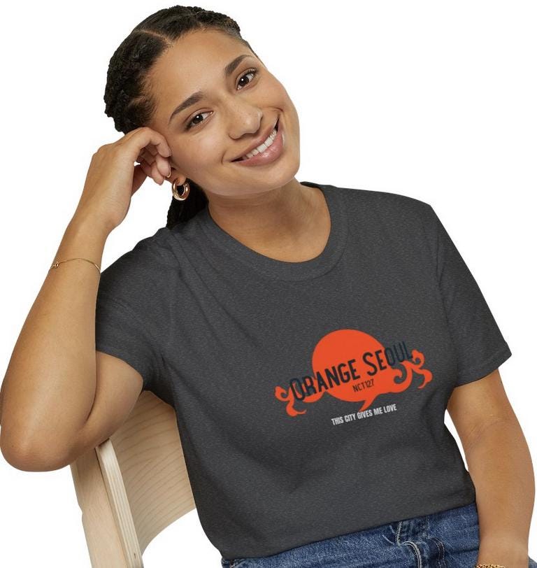 NCT 127 Kpop Shirt, Orange Seoul Tee, Fan Merch, Concert Outfit, Unisex Cotton T-Shirt
