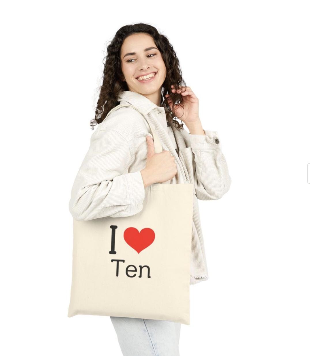 WayV Kpop, I Love Ten Tote, Aesthetic Outfit, Fan Merch, Unisex Cotton Tote Bag