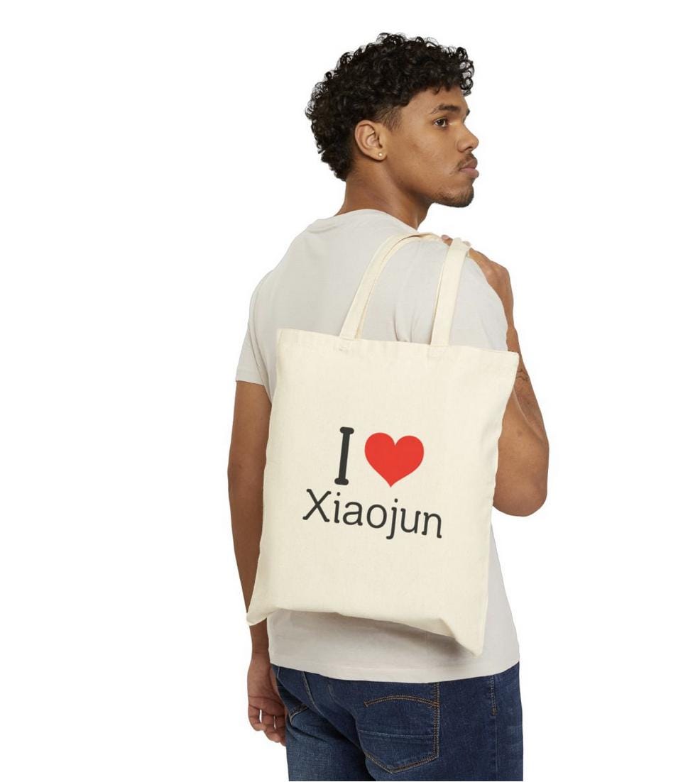 WayV Kpop, I Love Xiaojun Tote, Aesthetic Outfit, Fan Merch, Unisex Cotton Tote Bag