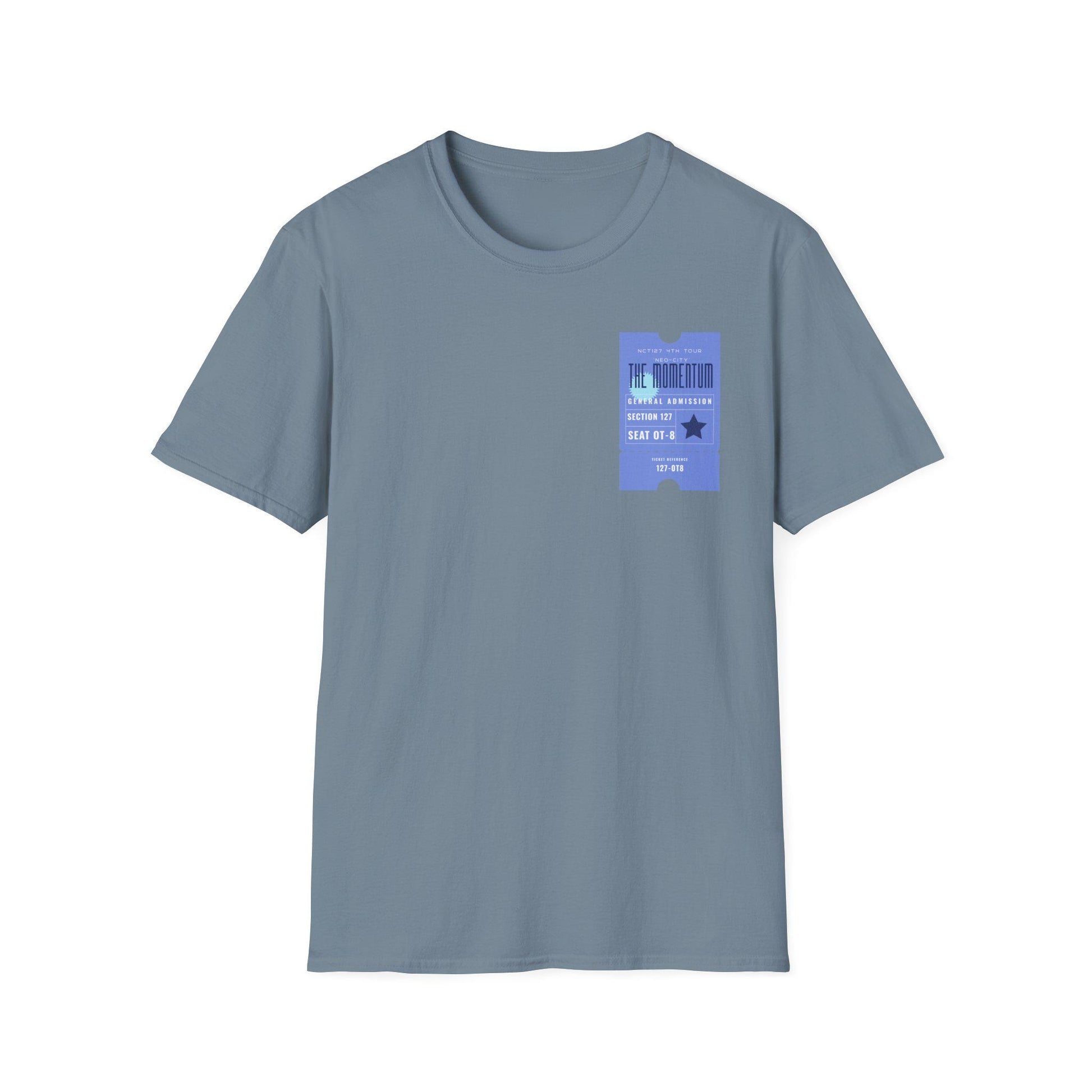 NCT 127 Tour Shirt, Momentum Inspired Ticket Graphic Tee, Kpop Fan Merch, Unisex Cotton T-Shirt