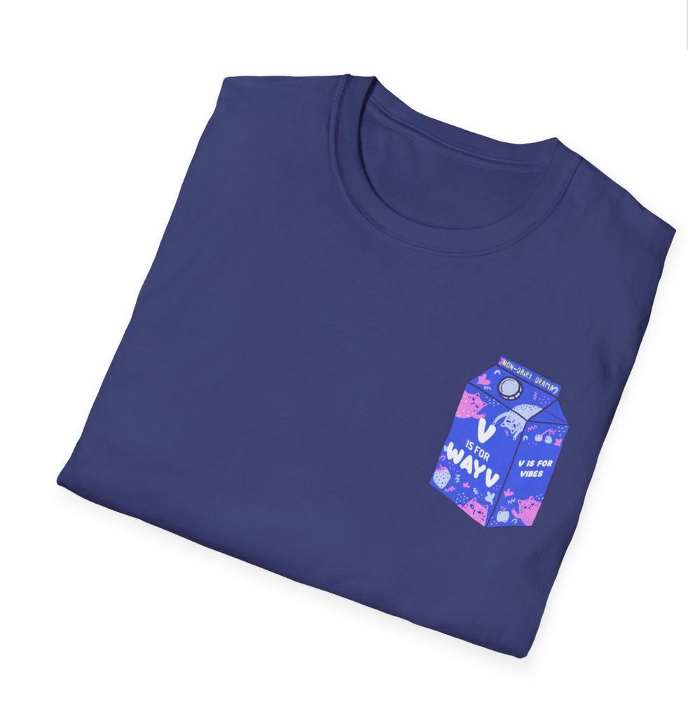 WayV Kpop Shirt, Non Dairy Drama Tee, V Is For WayV Milk Carton Graphic, Funny Fan Merch