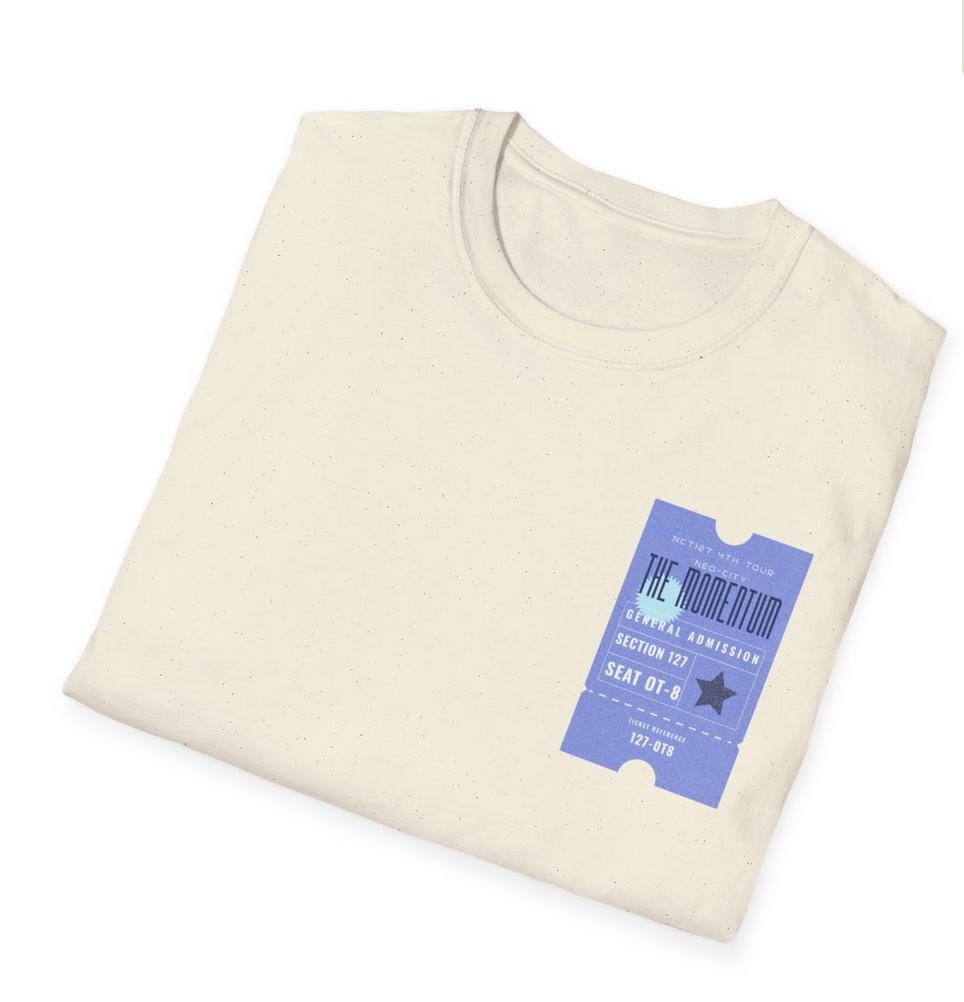 NCT 127 Tour Shirt, Momentum Inspired Ticket Graphic Tee, Kpop Fan Merch, Unisex Cotton T-Shirt