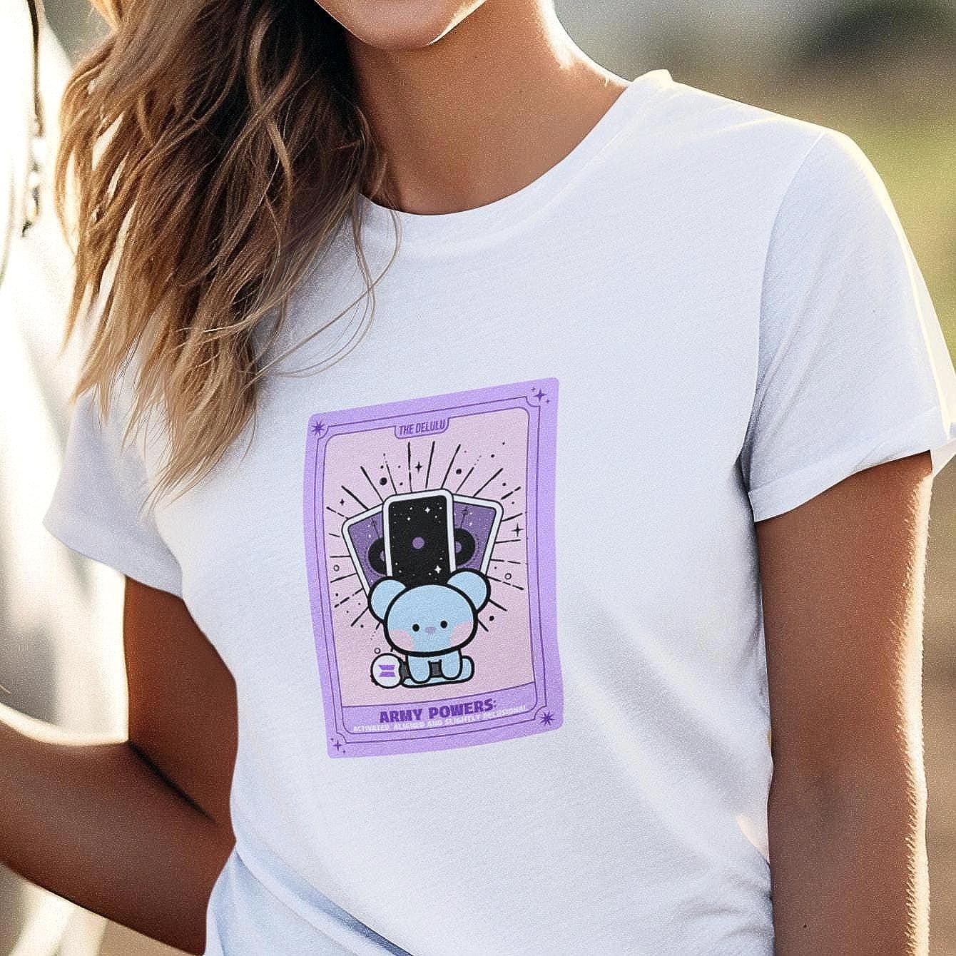 BTS Kpop Shirt, BT21 Koya Tarot Design, Fan Gift, Concert Outfit Tee, Unisex Cotton Top