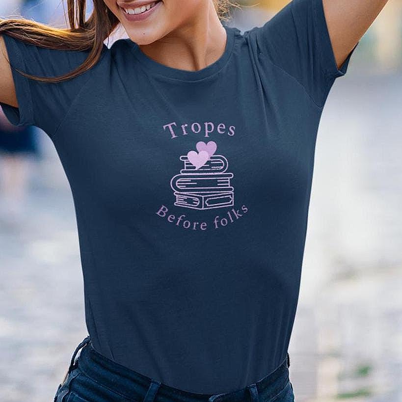 Kpop Fan Shirt, Tropes Before Folks Tee, Funny Fanfiction Merch, Aesthetic Outfit, Unisex Cotton T-Shirt