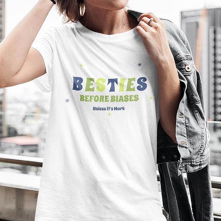 Mark Lee Kpop Shirt, Besties Before Biases Tee, NCT Fan Merch, Concert Outfit, Unisex Cotton T-Shirt