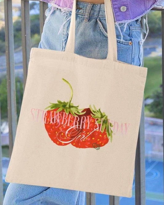NCT DoJaeJung Kpop Tote Bag, Strawberry Sunday Tote, Fan Merch, Aesthetic Gift, Reusable Shopper