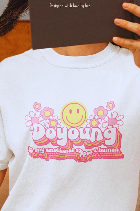 NCT Kpop Shirt, Doyoung Emotional Support Human Tee, Fan Merch, Concert Outfit, Unisex Cotton T-Shirt