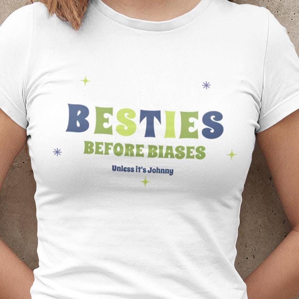 NCT127 Kpop Shirt, Johnny Besties Before Biases Tee, Aesthetic Outfit, Fan Merch, Unisex Cotton T-Shirt