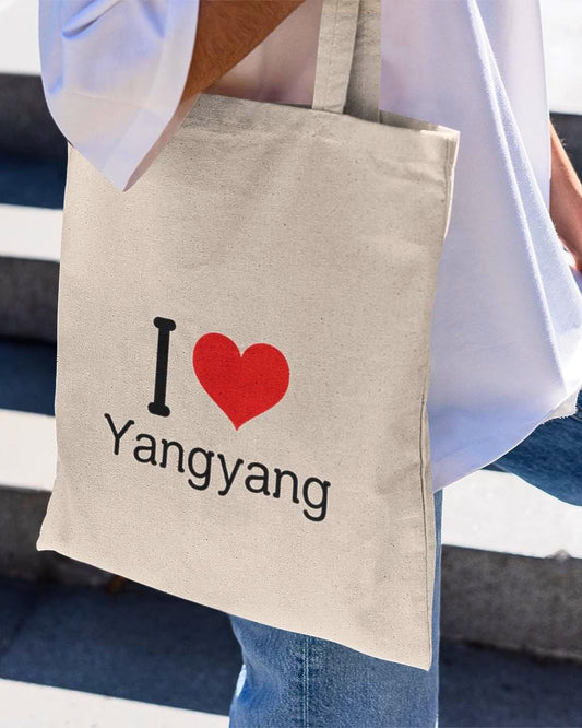 WayV Kpop, I Love Yangyang Tote, Aesthetic Outfit, Fan Merch, Unisex Cotton Tote Bag