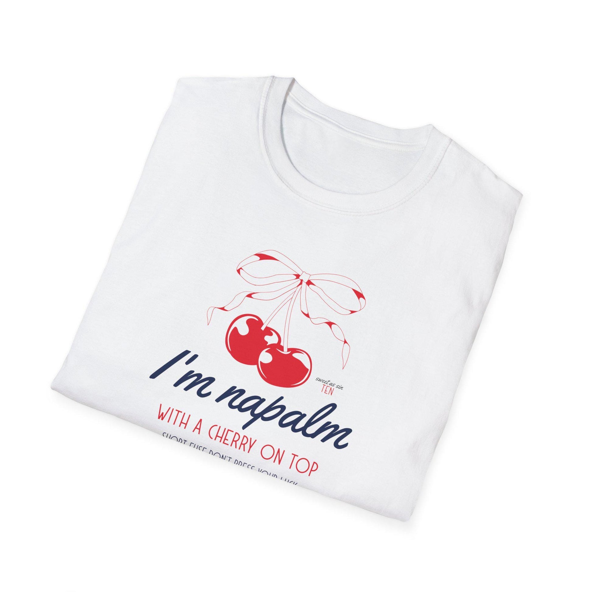 Ten Sweet As Sin Shirt, WayV Ten Kpop Tee, Cherry on Top Lyric Graphic, NCT Fan Merch, Unisex Cotton Shirt