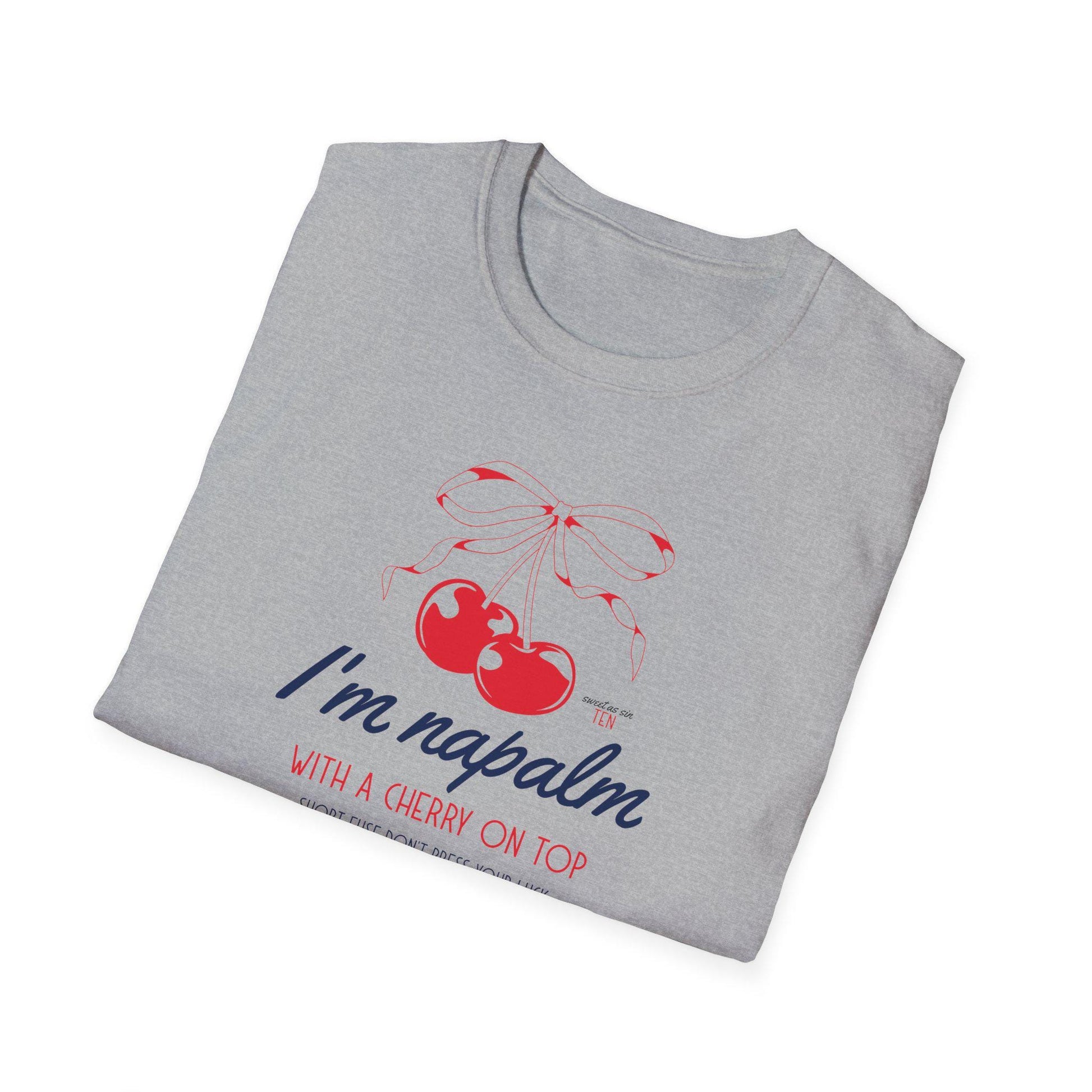 Ten Sweet As Sin Shirt, WayV Ten Kpop Tee, Cherry on Top Lyric Graphic, NCT Fan Merch, Unisex Cotton Shirt