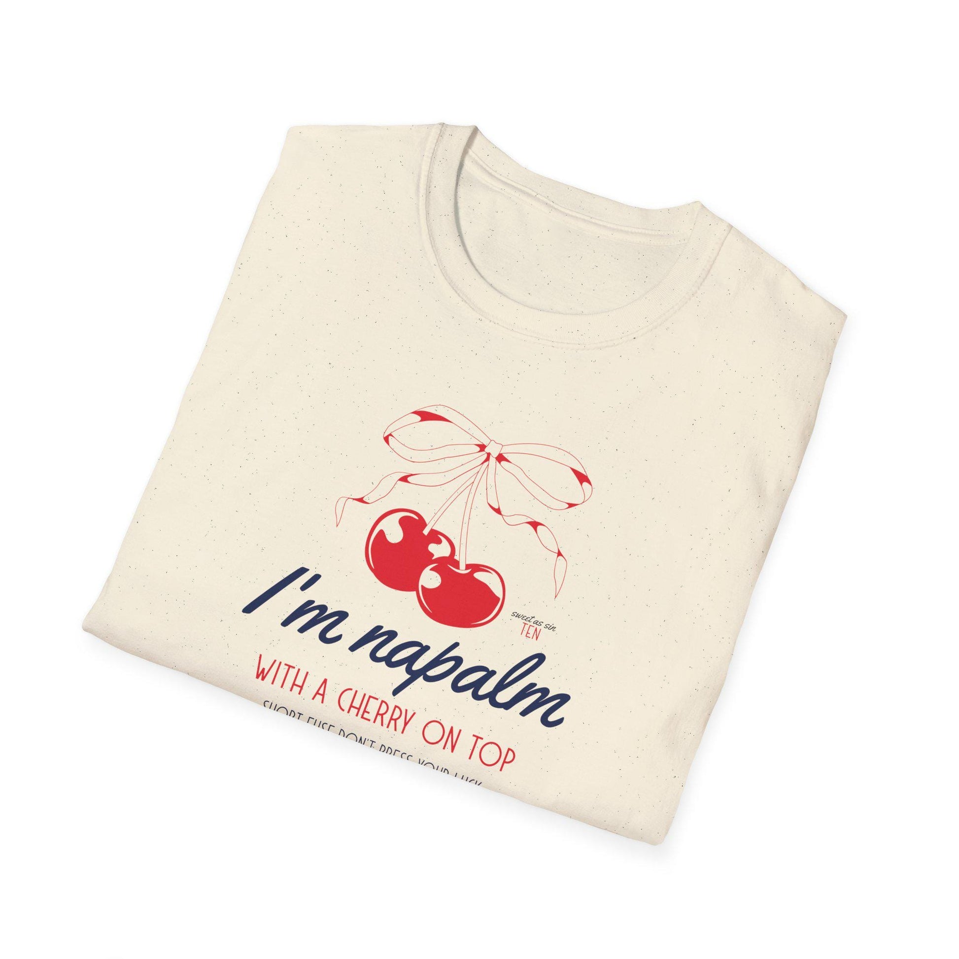 Ten Sweet As Sin Shirt, WayV Ten Kpop Tee, Cherry on Top Lyric Graphic, NCT Fan Merch, Unisex Cotton Shirt