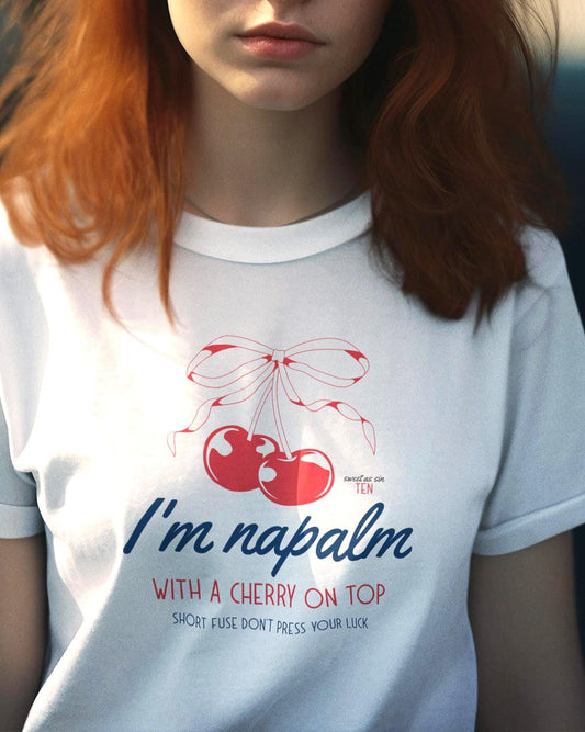 Ten Sweet As Sin Shirt, WayV Ten Kpop Tee, Cherry on Top Lyric Graphic, NCT Fan Merch, Unisex Cotton Shirt