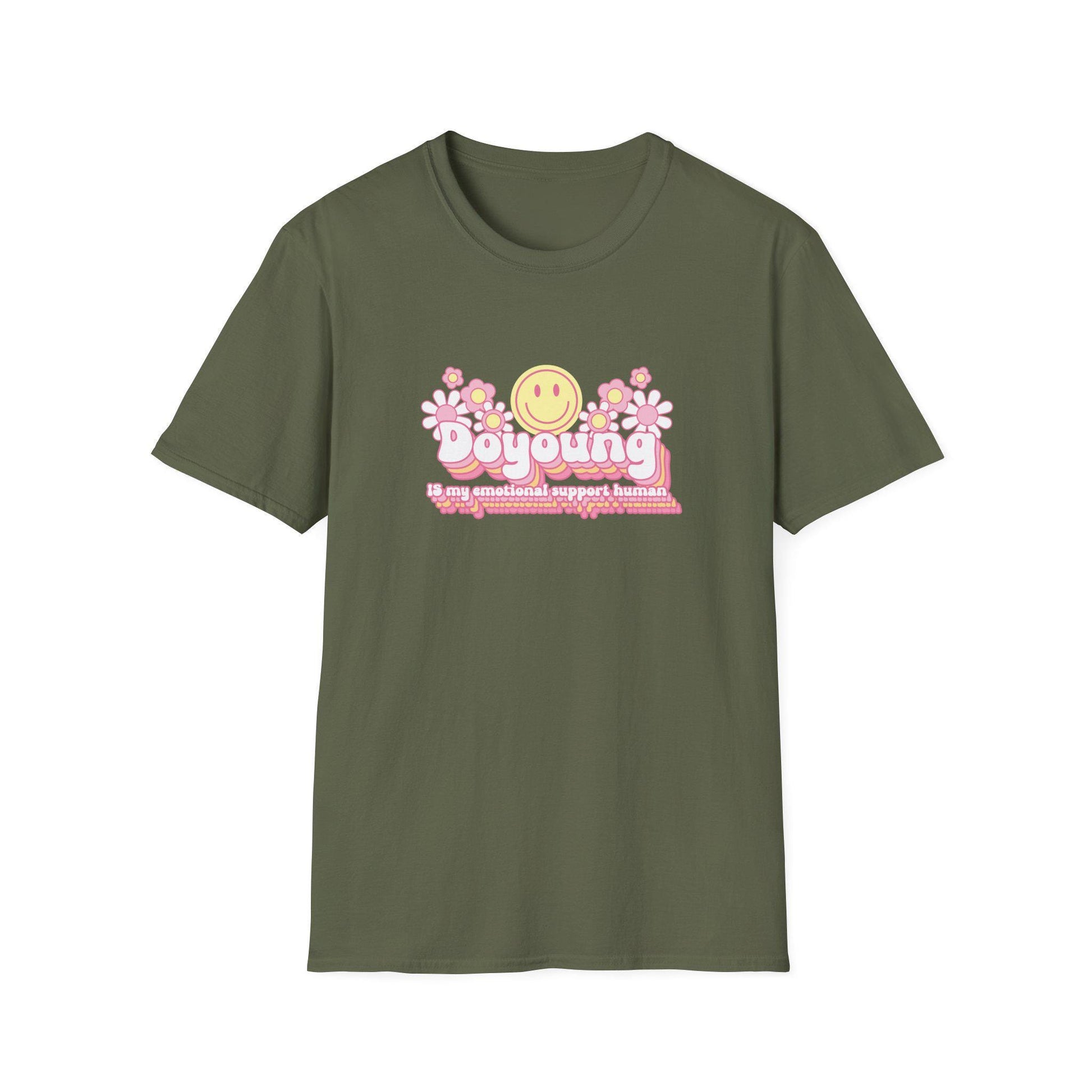 NCT Kpop Shirt, Doyoung Emotional Support Human Tee, Fan Merch, Concert Outfit, Unisex Cotton T-Shirt