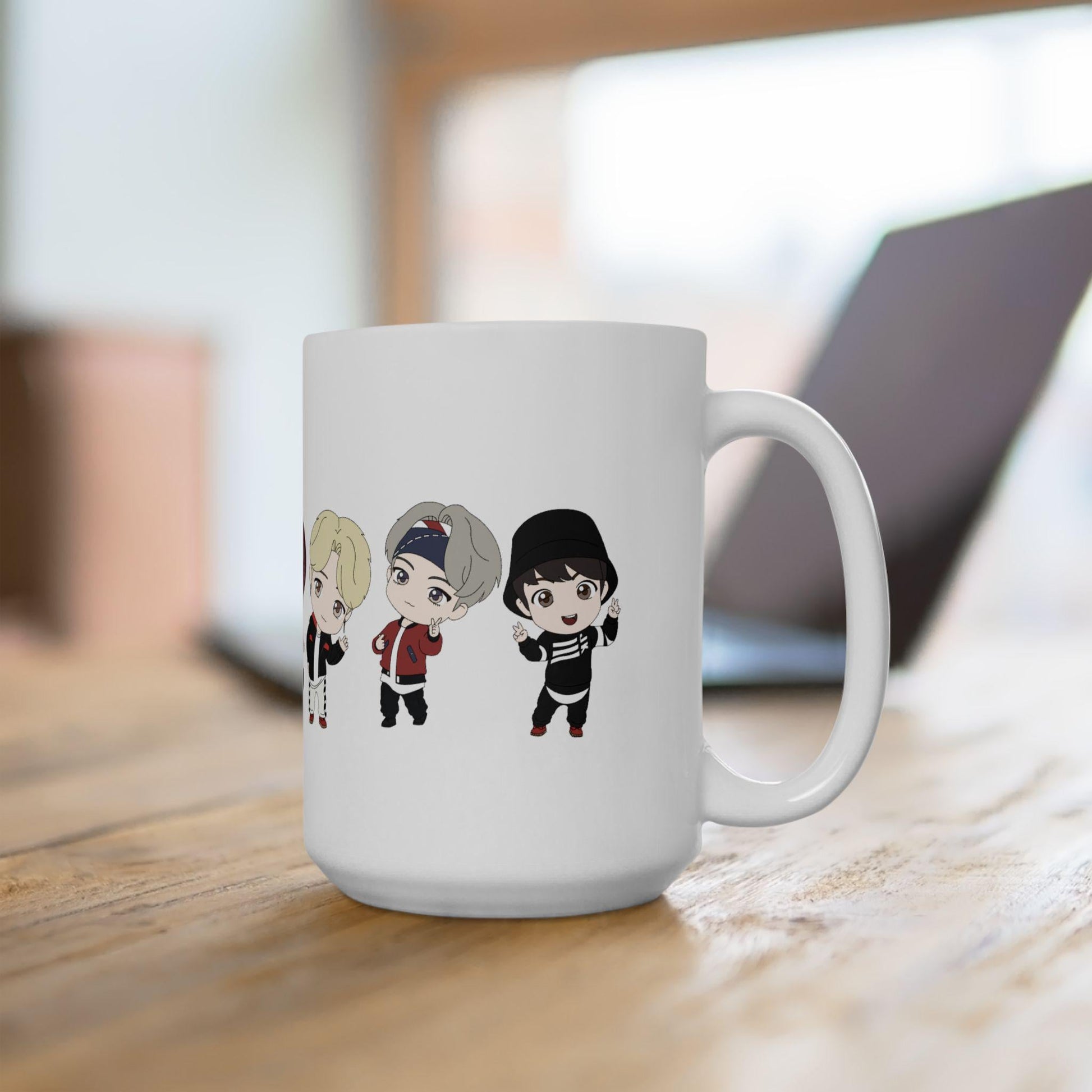 BTS Kpop Mug, TinyTAN Mic Drop Mug, Fan Gift, Army Merch, Ceramic Coffee Cup