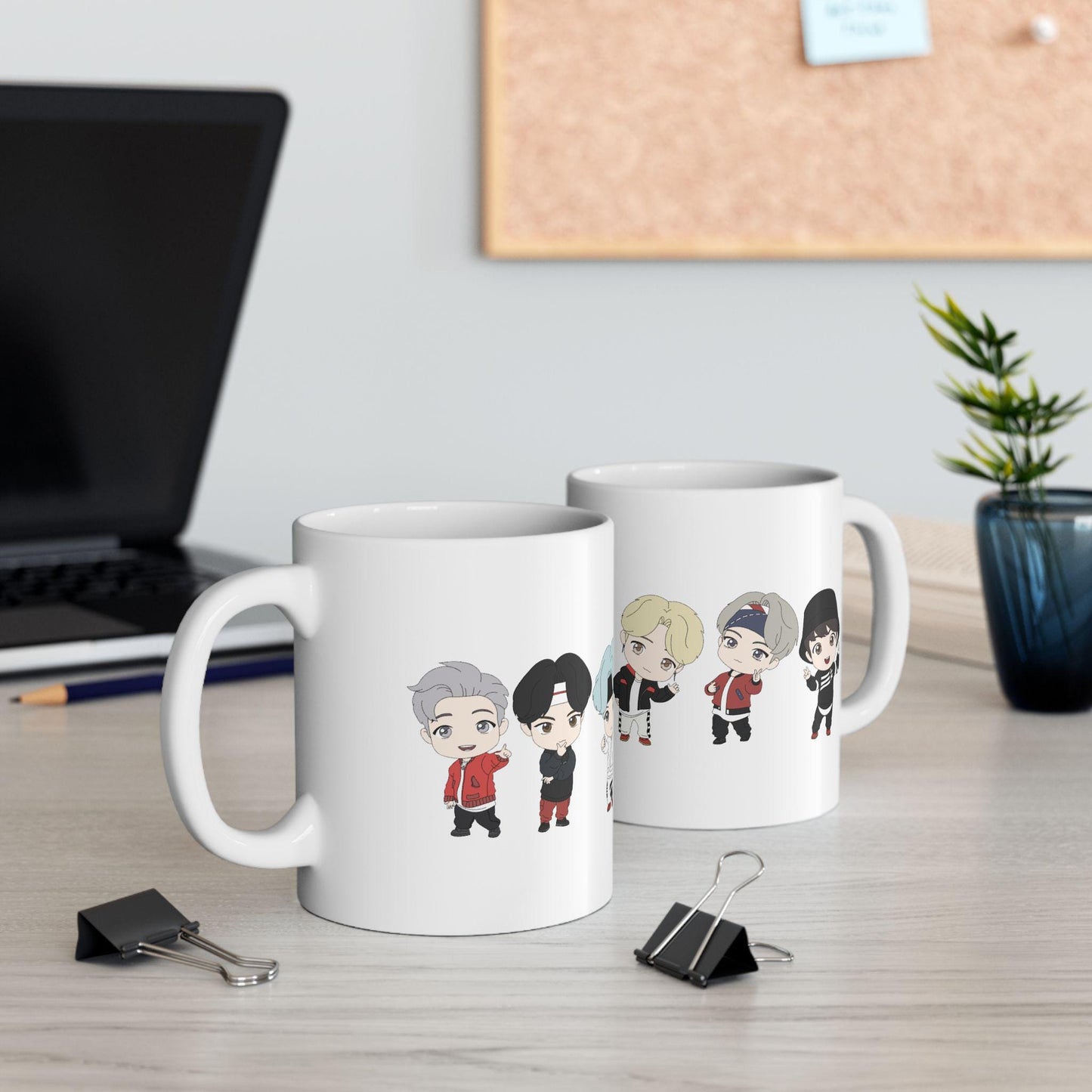BTS Kpop Mug, TinyTAN Mic Drop Mug, Fan Gift, Army Merch, Ceramic Coffee Cup