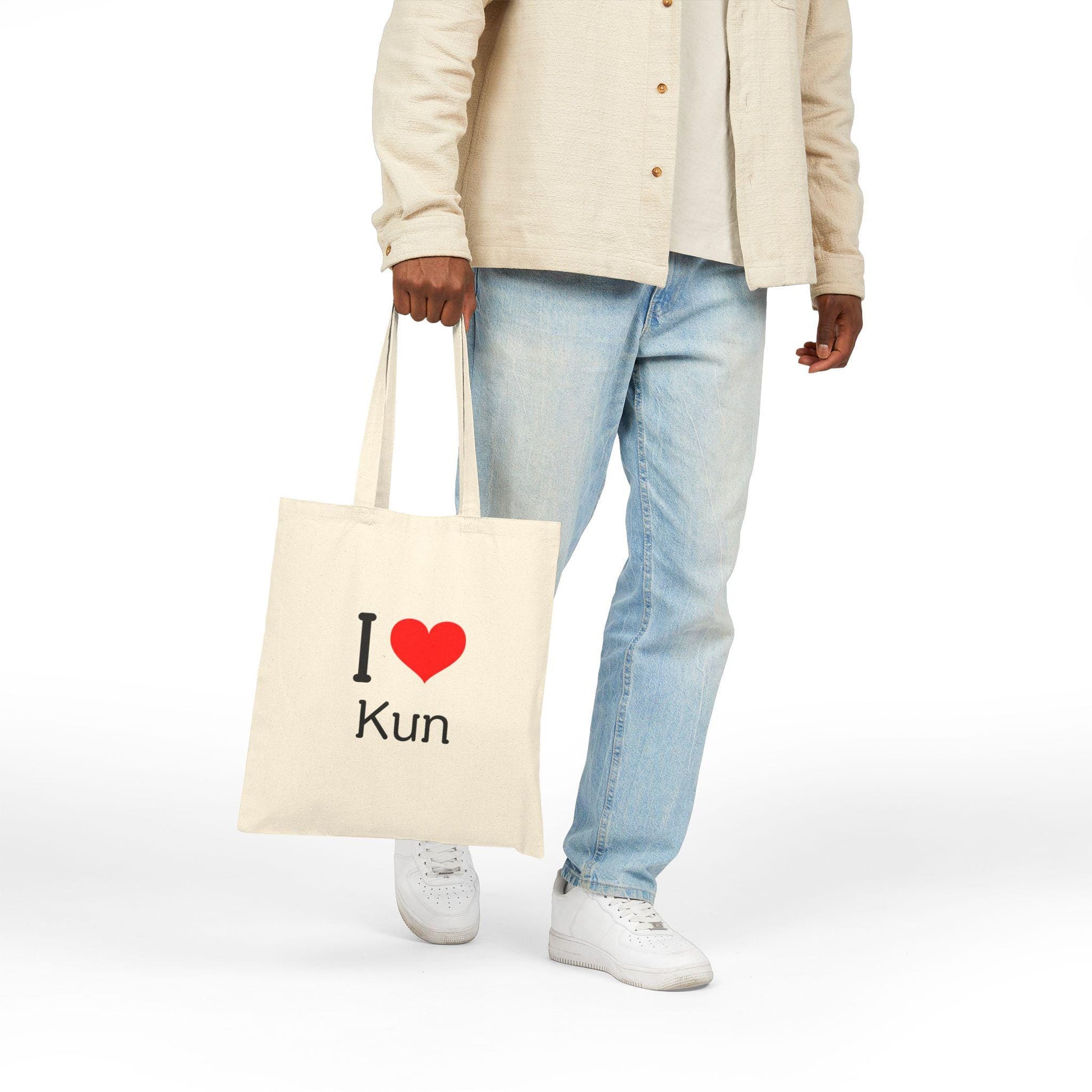WayV Kpop, I Love Kun Tote, Aesthetic Outfit, Fan Merch, Unisex Cotton Tote Bag