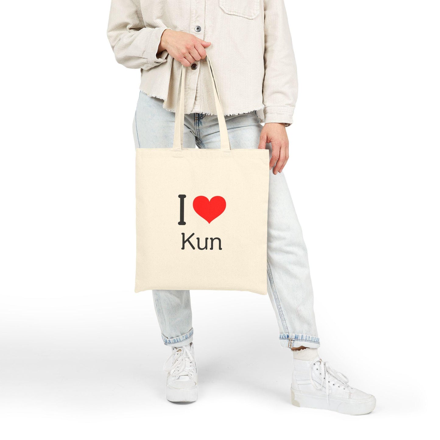 WayV Kpop, I Love Kun Tote, Aesthetic Outfit, Fan Merch, Unisex Cotton Tote Bag