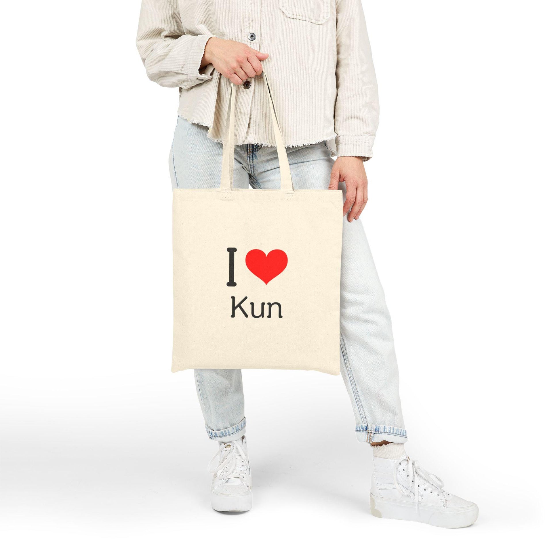 WayV Kpop, I Love Kun Tote, Aesthetic Outfit, Fan Merch, Unisex Cotton Tote Bag