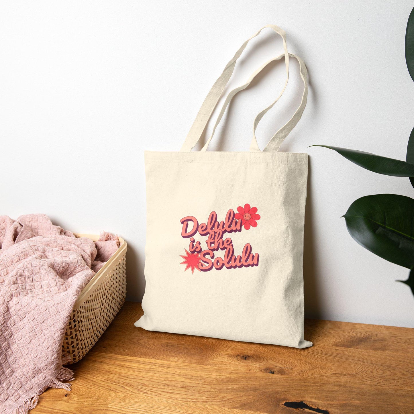 Kpop Tote Bag, Delulu Is Solulu, Fan Merch, Aesthetic Gift, Reusable Shopper Bag