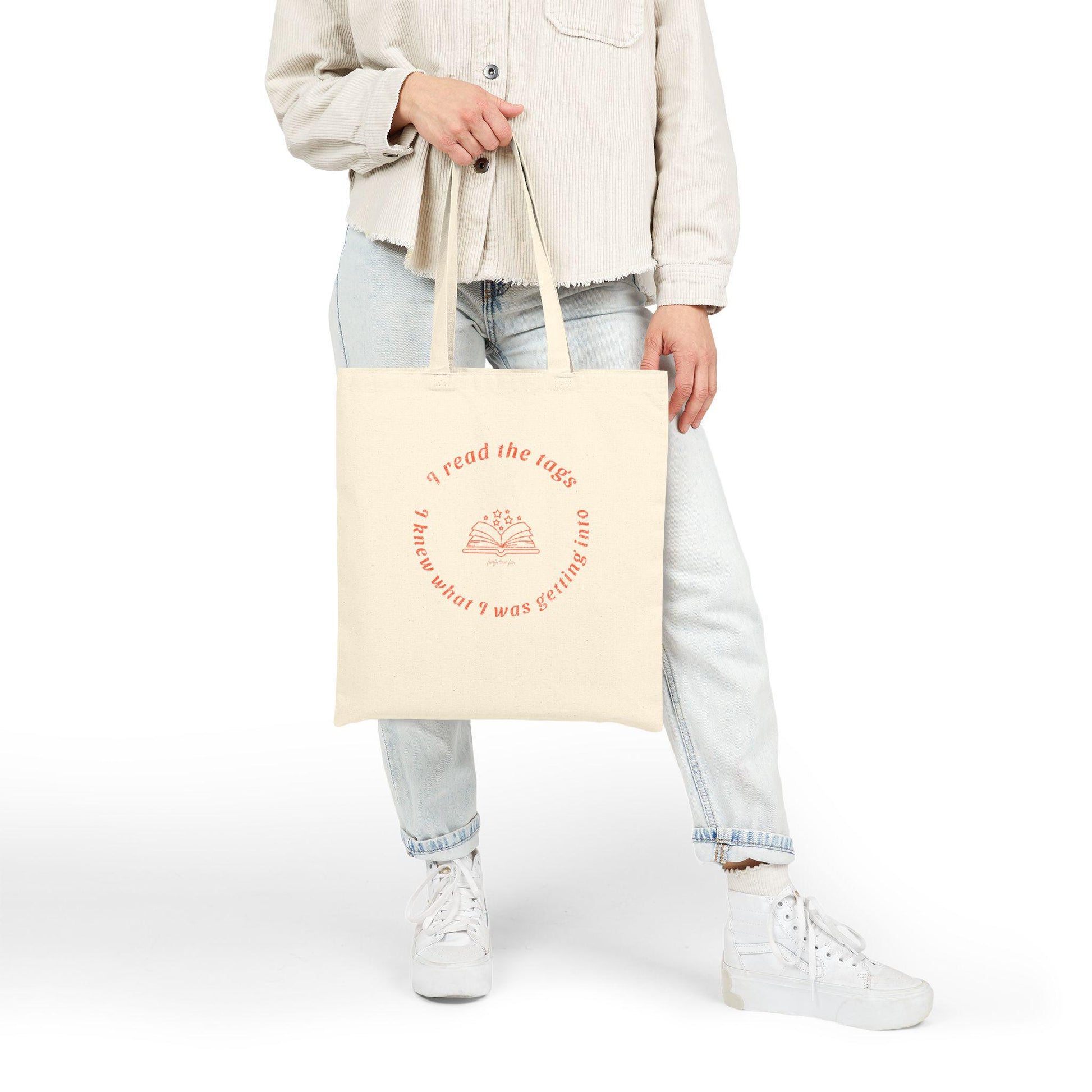 Kpop Tote Bag, I Read the Tags Tote, Fanfiction Merch, Aesthetic Gift, Reusable Shopper Bag