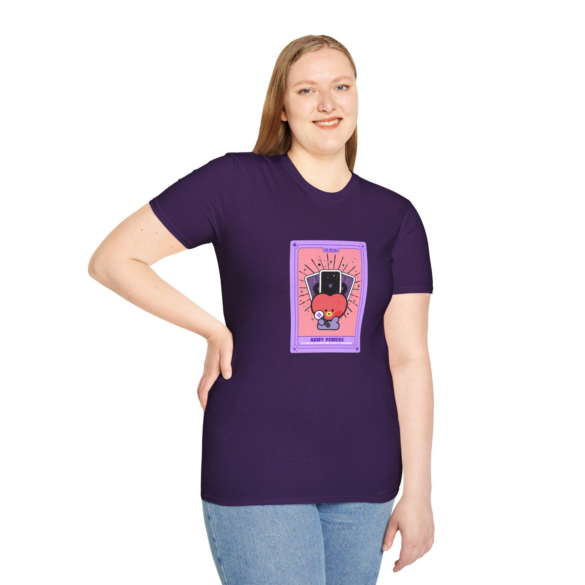 BTS Kpop Shirt, BT21 Tata Tarot Design, Fan Gift, Concert Outfit Tee, Unisex Cotton Top
