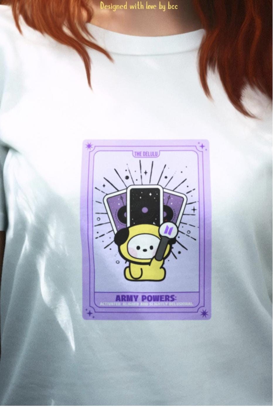 BTS Kpop Shirt, BT21 Chimmy Tarot Tee, Fan Merch, Concert Outfit, Unisex Cotton Shirt