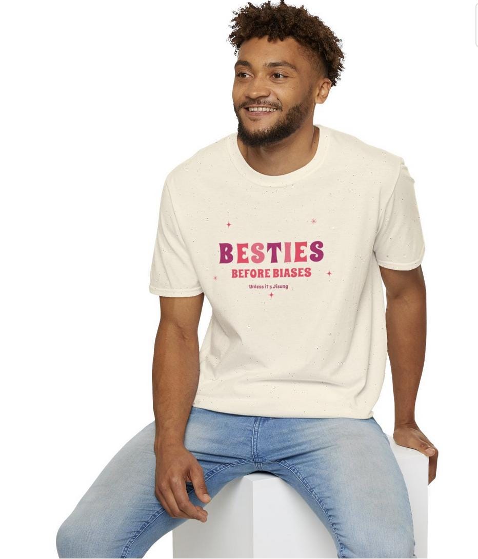 Kpop Shirt, Jisung Besties Before Biases Tee, NCT Dream Fan Merch, Concert Outfit, Unisex Cotton T-Shirt
