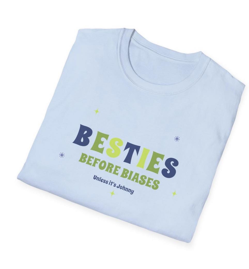 NCT127 Kpop Shirt, Johnny Besties Before Biases Tee, Aesthetic Outfit, Fan Merch, Unisex Cotton T-Shirt