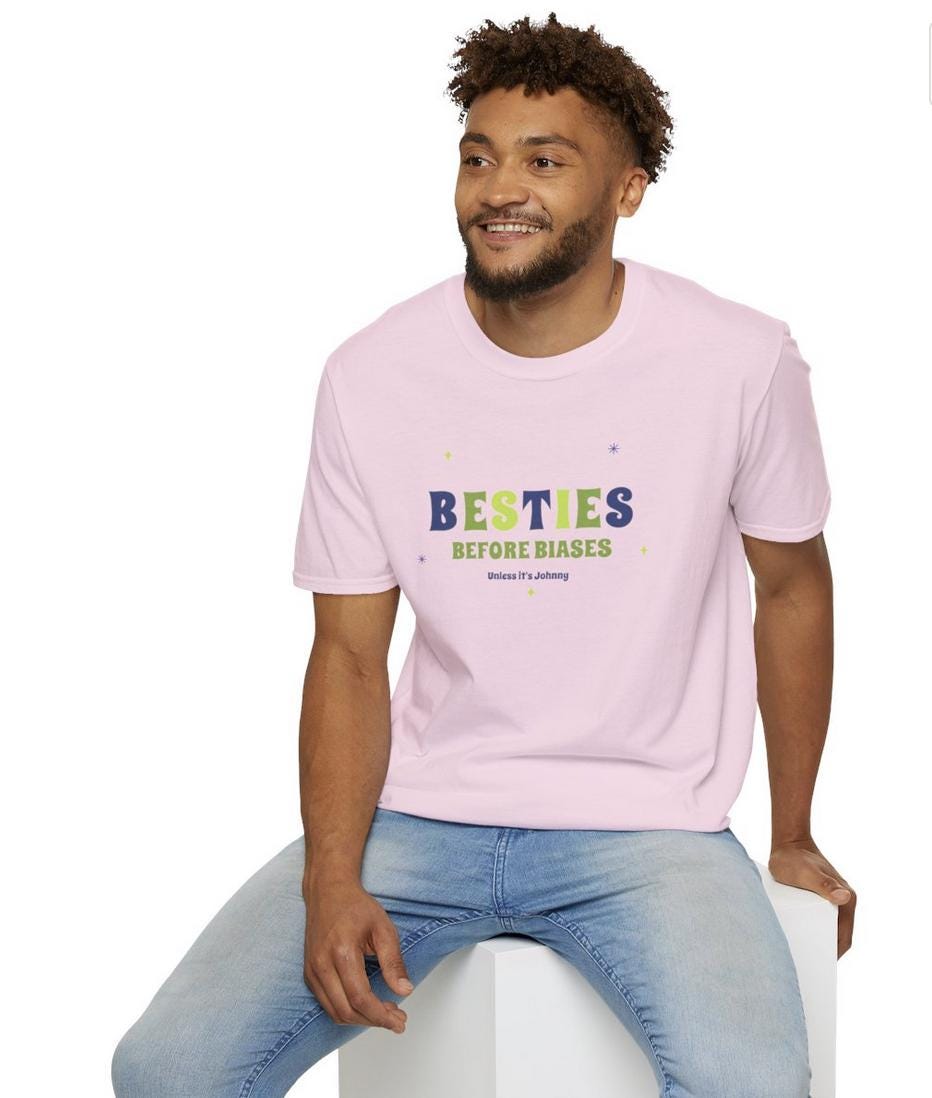 NCT127 Kpop Shirt, Johnny Besties Before Biases Tee, Aesthetic Outfit, Fan Merch, Unisex Cotton T-Shirt