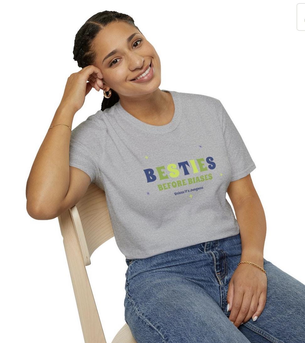 NCT 127 Kpop Shirt, Jungwoo Besties Before Biases Tee, Fan Merch, Concert Outfit, Unisex Cotton T-Shirt