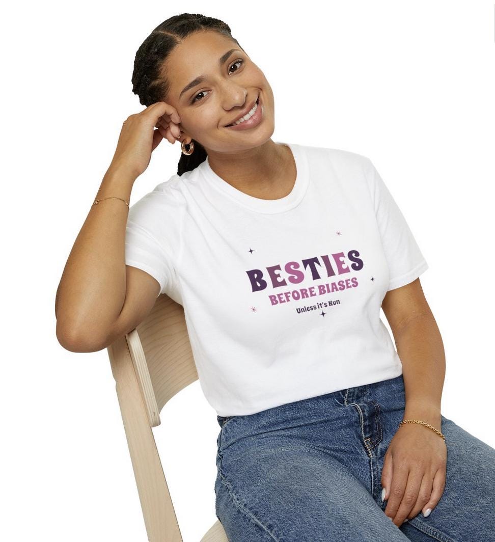 WayV Kpop Shirt, Kun Besties Before Biases Tee, Fan Merch, Concert Outfit, Unisex Cotton T-Shirt