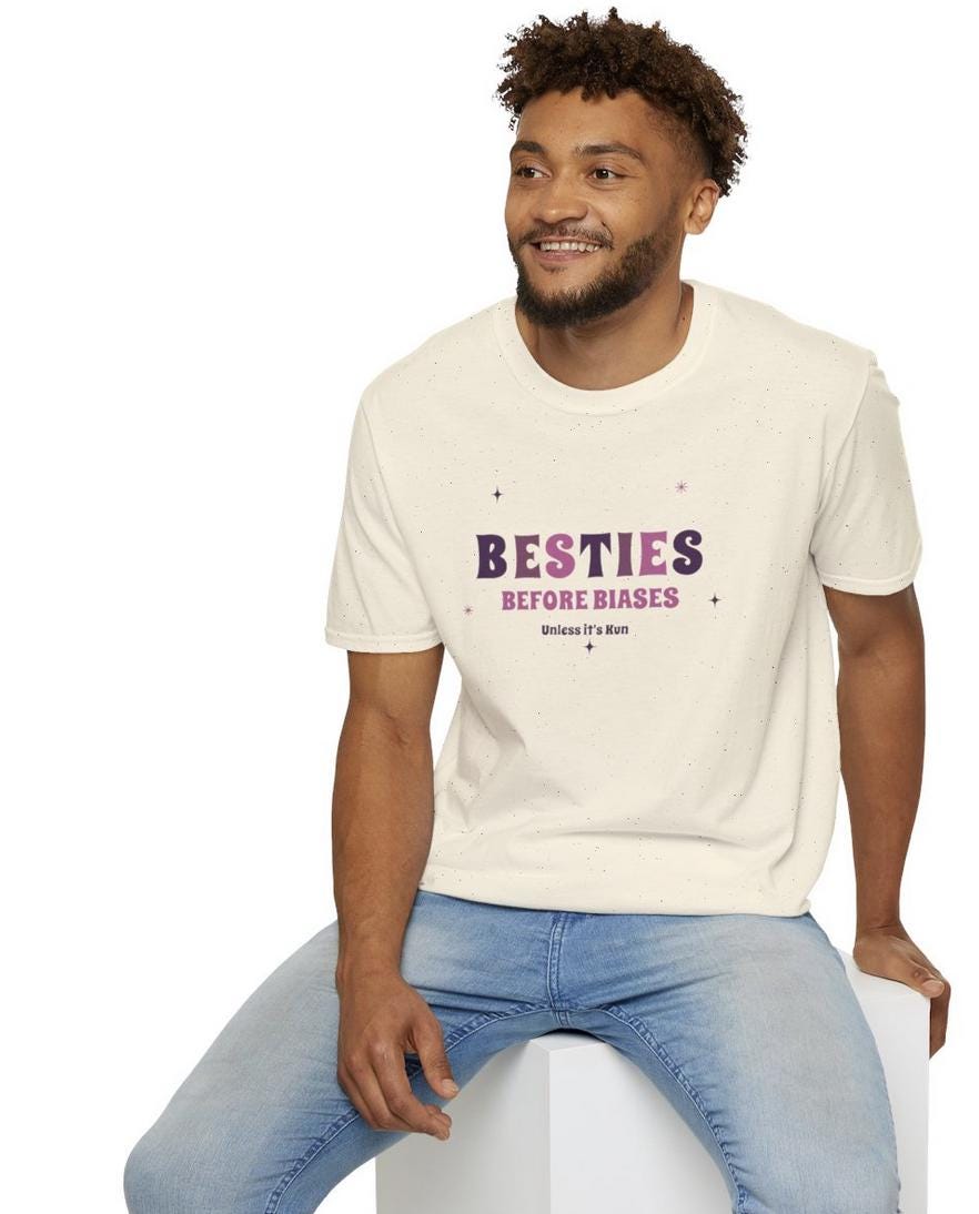 WayV Kpop Shirt, Kun Besties Before Biases Tee, Fan Merch, Concert Outfit, Unisex Cotton T-Shirt