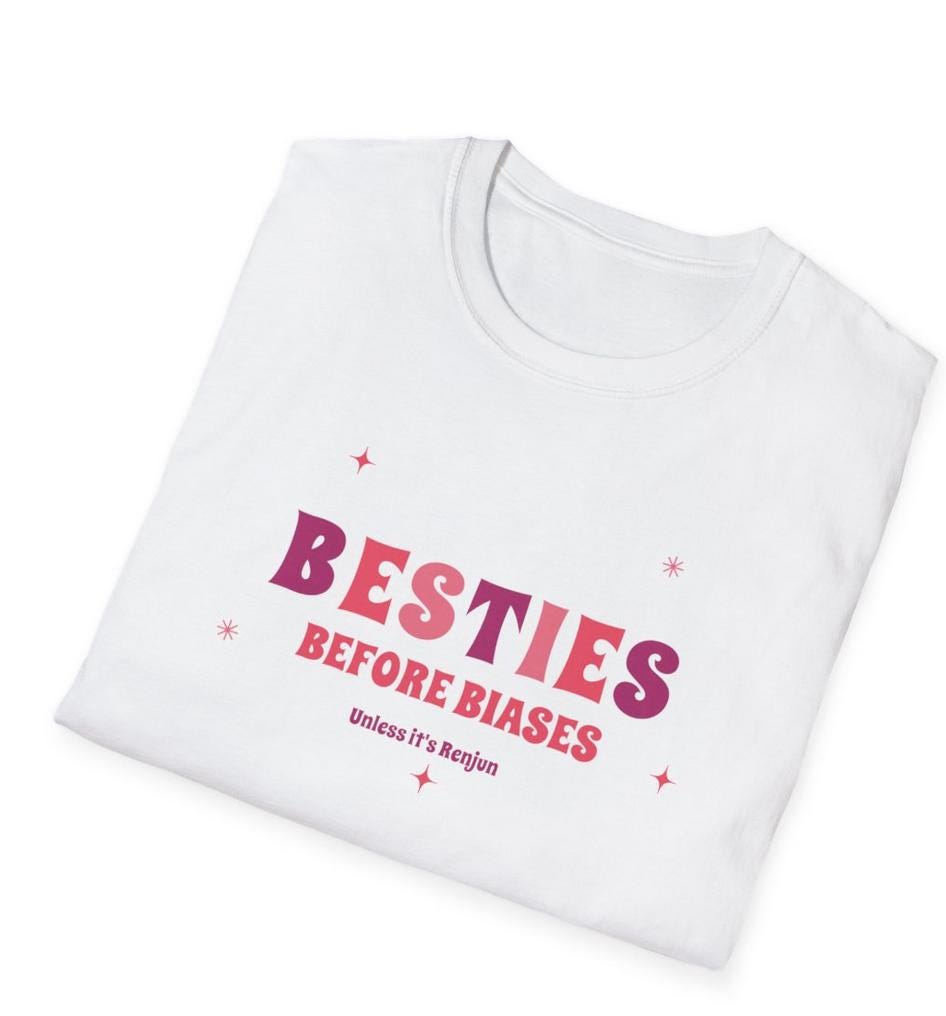 NCT Dream Kpop Shirt, Renjun Besties Before Biases Tee, Aesthetic Outfit, Fan Merch, Unisex Cotton T-Shirt
