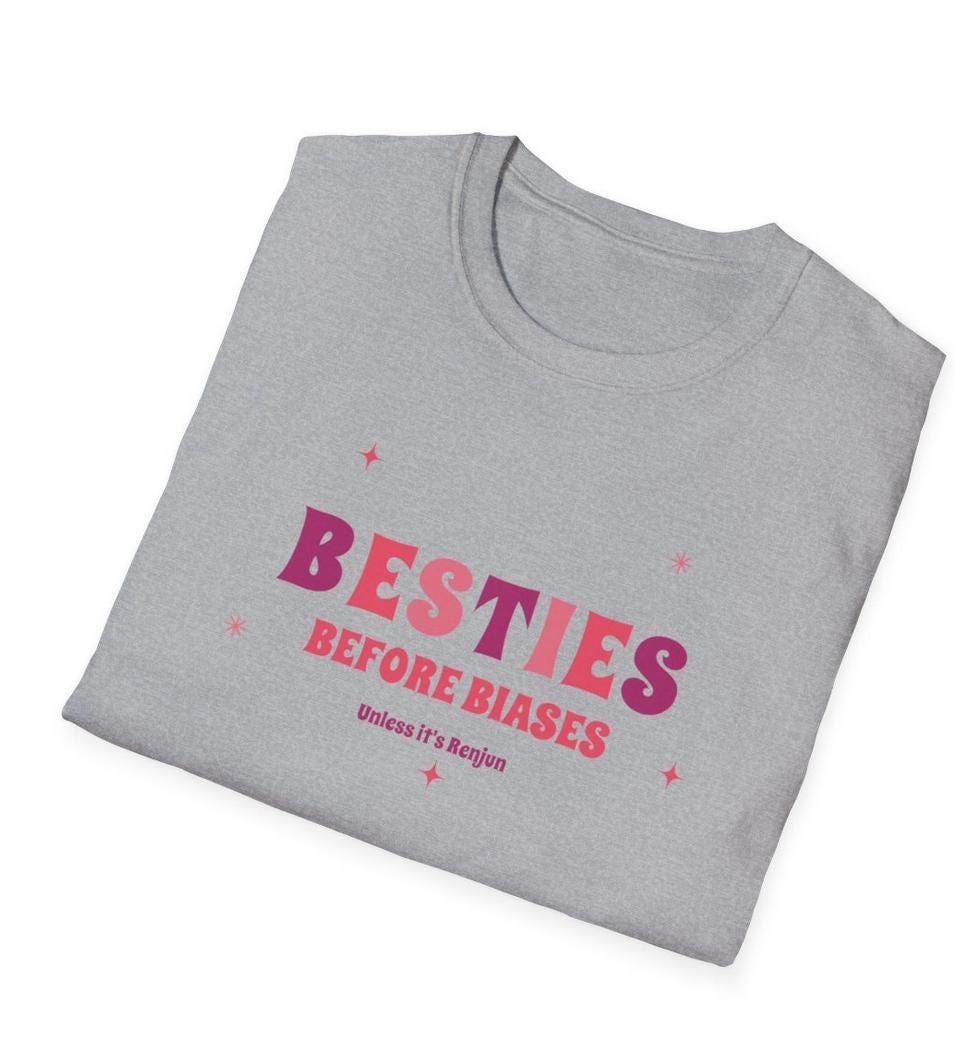 NCT Dream Kpop Shirt, Renjun Besties Before Biases Tee, Aesthetic Outfit, Fan Merch, Unisex Cotton T-Shirt