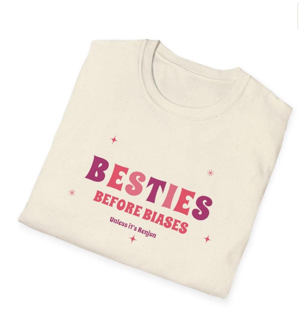 NCT Dream Kpop Shirt, Renjun Besties Before Biases Tee, Aesthetic Outfit, Fan Merch, Unisex Cotton T-Shirt