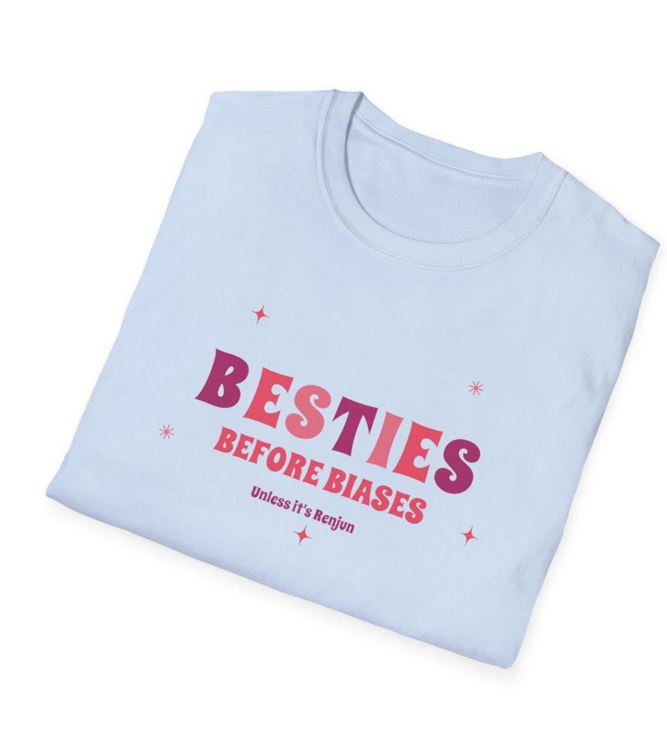 NCT Dream Kpop Shirt, Renjun Besties Before Biases Tee, Aesthetic Outfit, Fan Merch, Unisex Cotton T-Shirt