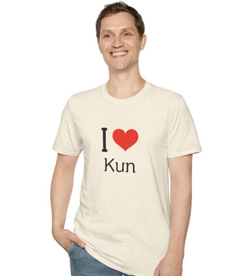 WayV Kpop Shirt, I Love Kun Tee, Fan Gift, Concert Outfit, Unisex Cotton T-Shirt