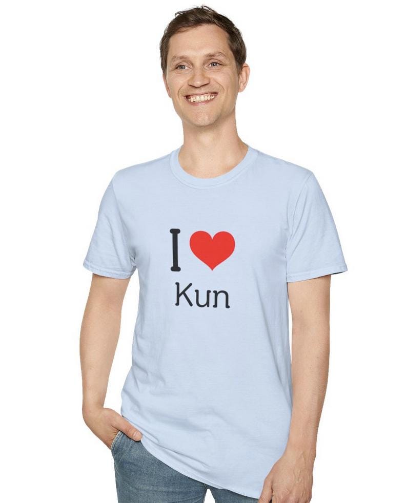 WayV Kpop Shirt, I Love Kun Tee, Fan Gift, Concert Outfit, Unisex Cotton T-Shirt