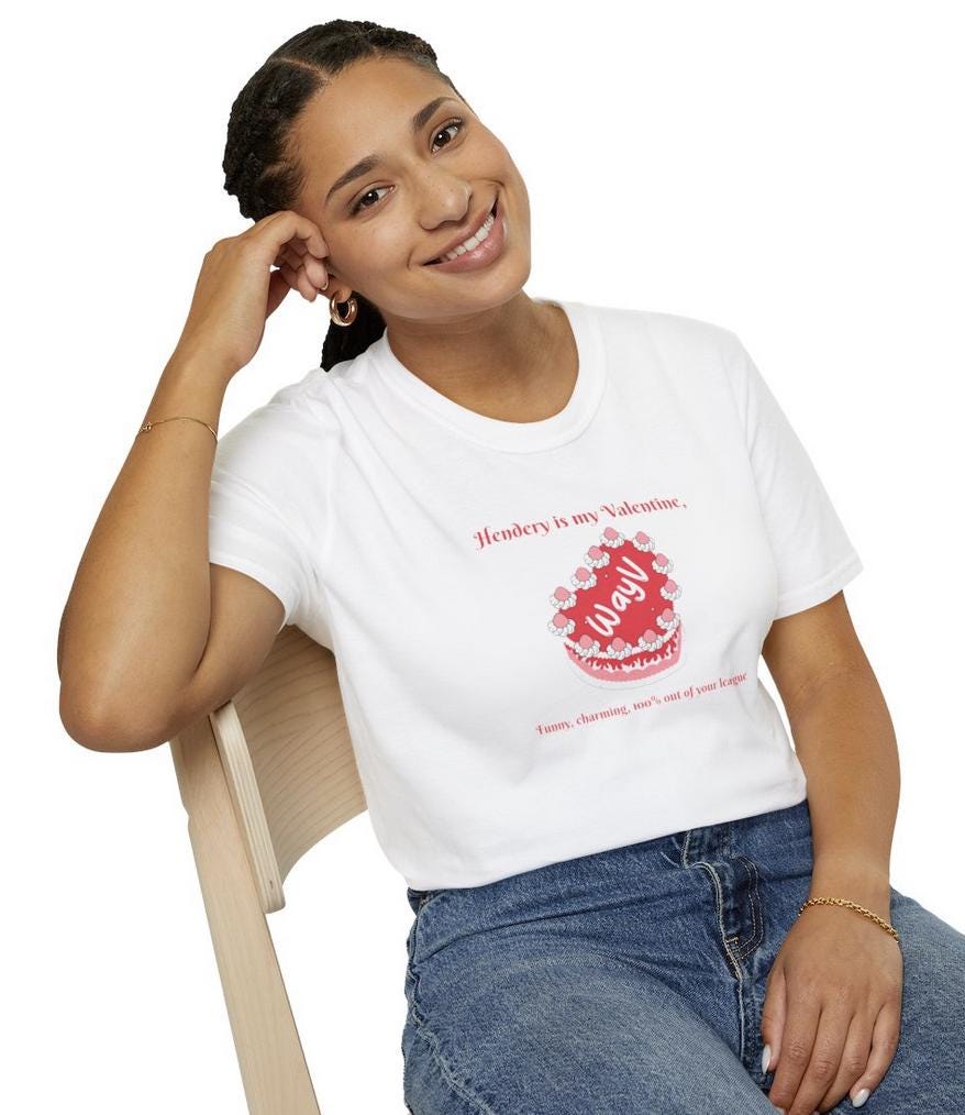 WayV Kpop Shirt, Hendery Valentine Tee, Funny Fan Merch, Concert Outfit, Unisex Cotton T-Shirt