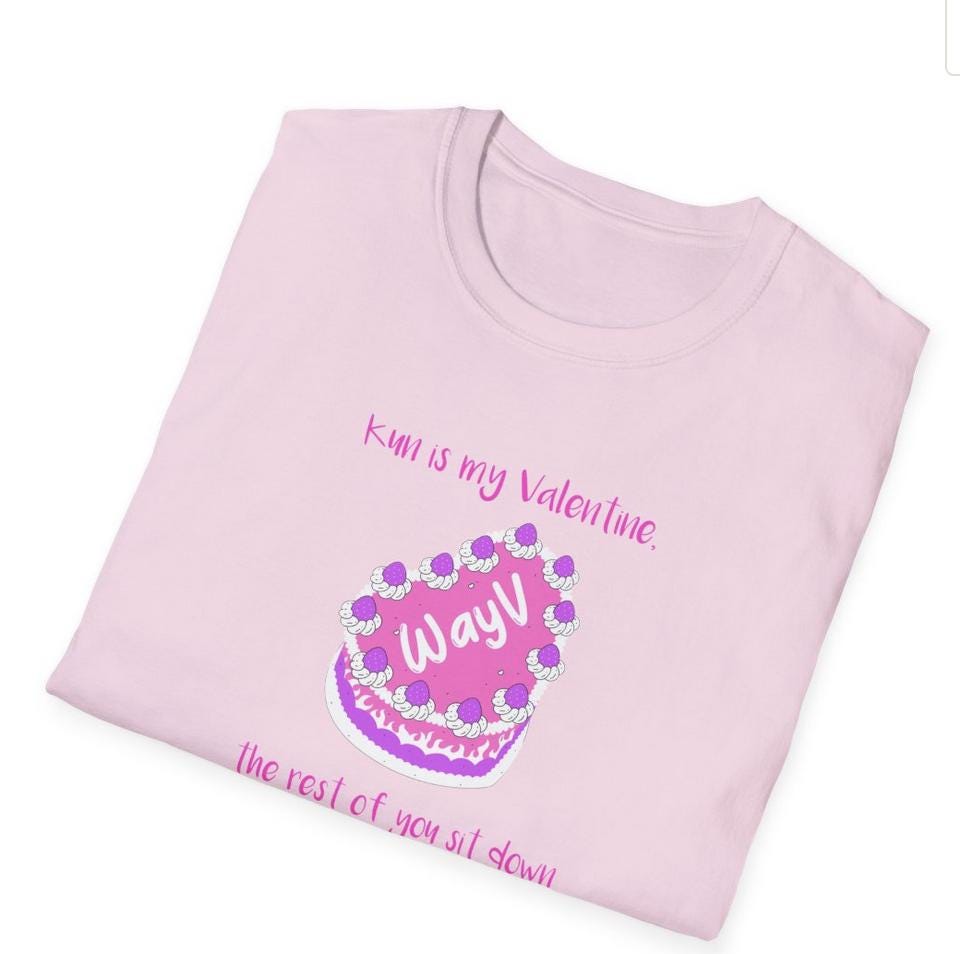 WayV Kpop Shirt, Kun Valentine Tee, Fan Merch, Concert Outfit, Unisex Cotton T-Shirt