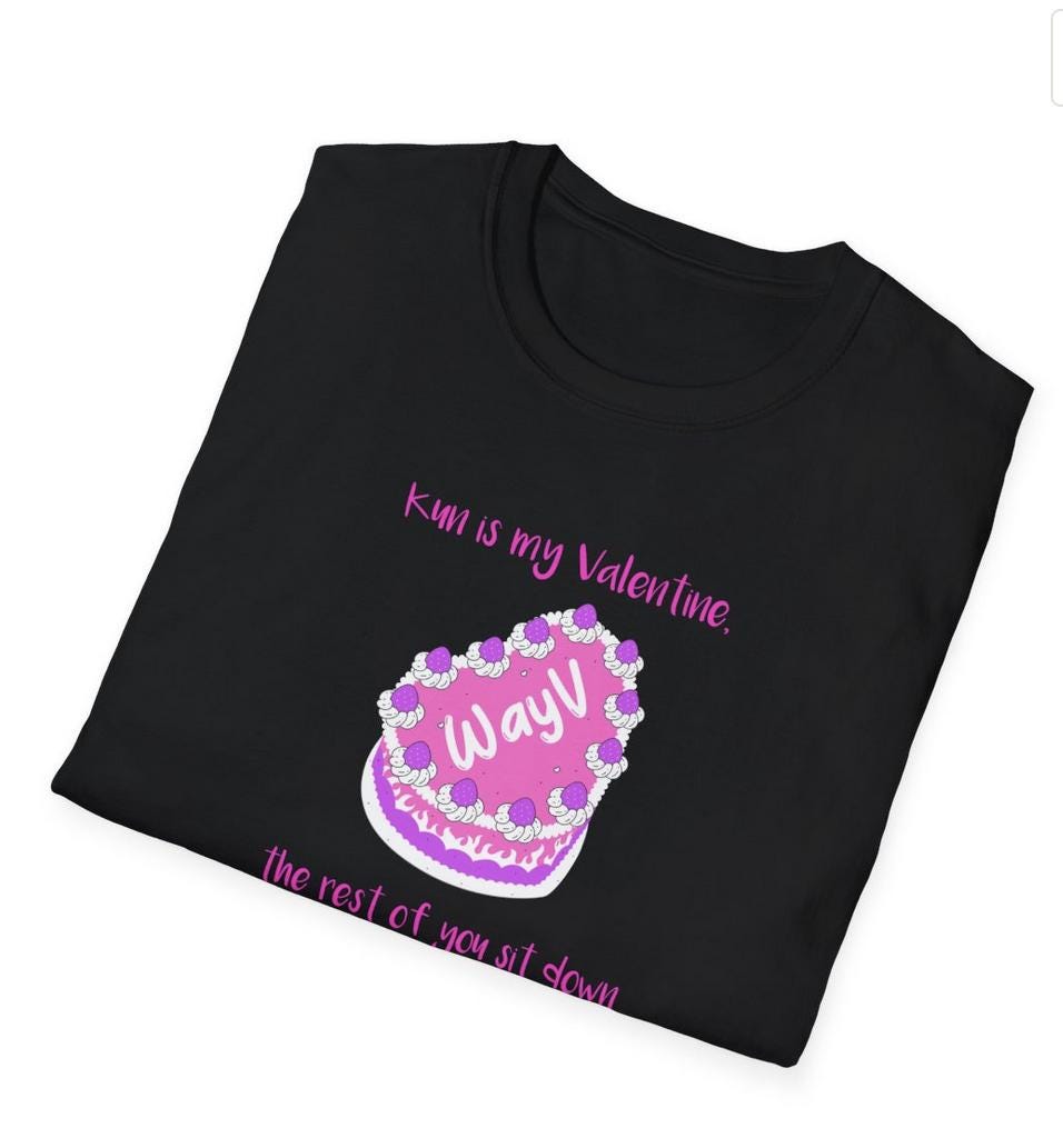 WayV Kpop Shirt, Kun Valentine Tee, Fan Merch, Concert Outfit, Unisex Cotton T-Shirt