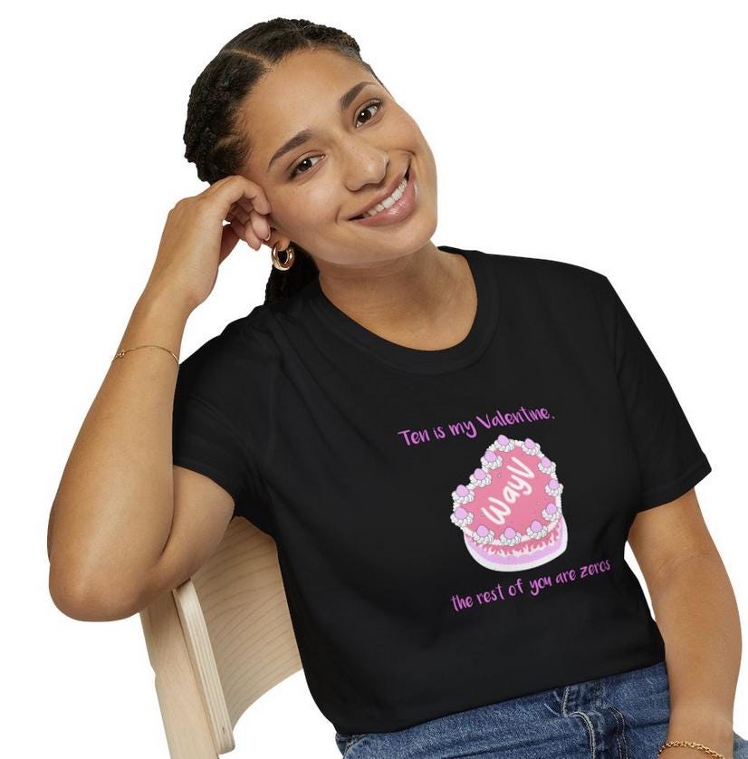 WayV Kpop Shirt, Ten Valentine Tee, Fan Merch, Concert Outfit, Unisex Cotton T-Shirt