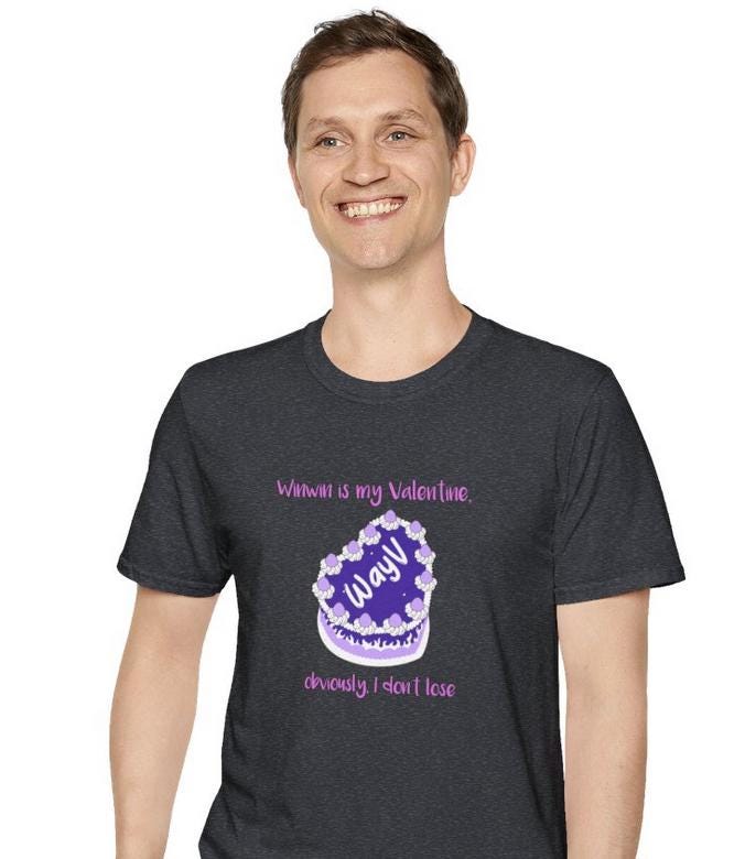 WayV Kpop Shirt, Winwin Valentine Tee, Fan Merch, Concert Outfit, Unisex Cotton T-Shirt