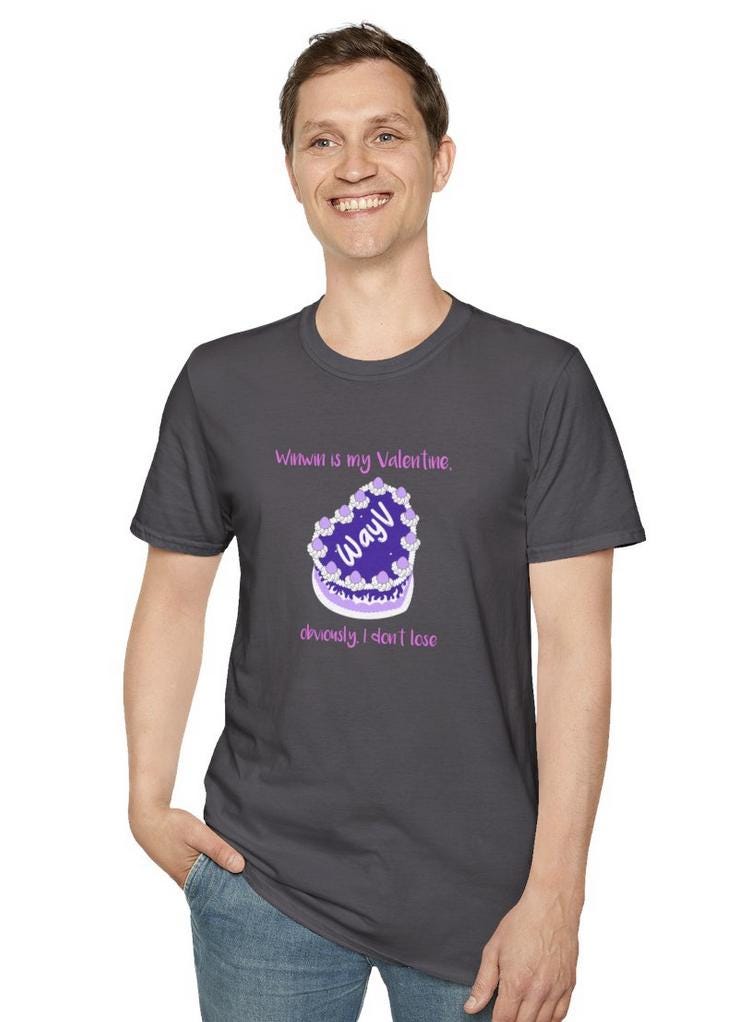 WayV Kpop Shirt, Winwin Valentine Tee, Fan Merch, Concert Outfit, Unisex Cotton T-Shirt