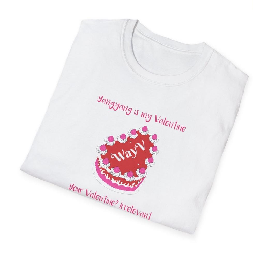 WayV Kpop Shirt, Yangyang Valentine Tee, Fan Merch, Concert Outfit, Unisex Cotton T-Shirt
