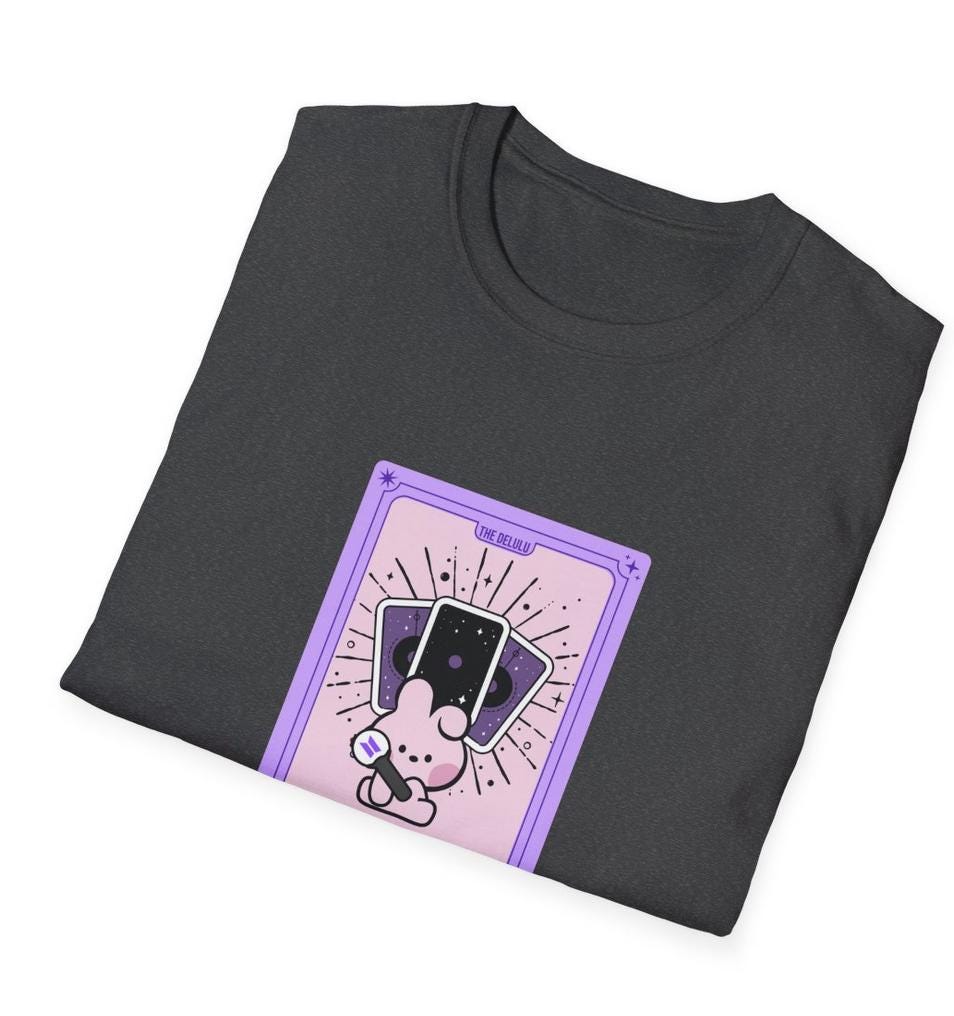 BTS Kpop Shirt, BT21 Cooky Tarot Tee, Fan Merch, Concert Outfit, Unisex Cotton T-Shirt