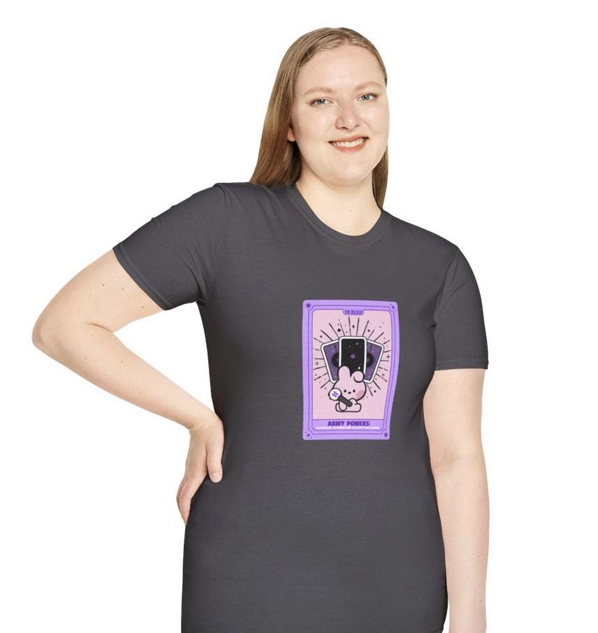 BTS Kpop Shirt, BT21 Cooky Tarot Tee, Fan Merch, Concert Outfit, Unisex Cotton T-Shirt